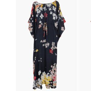 SAACHI floral print caftan cover-up one size fits most